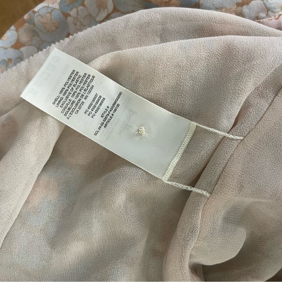 Wilfred x Aritzia Alexis Button-Up Ruffle Floral Chiffon Blouse Women's Size L - Picture 11 of 11